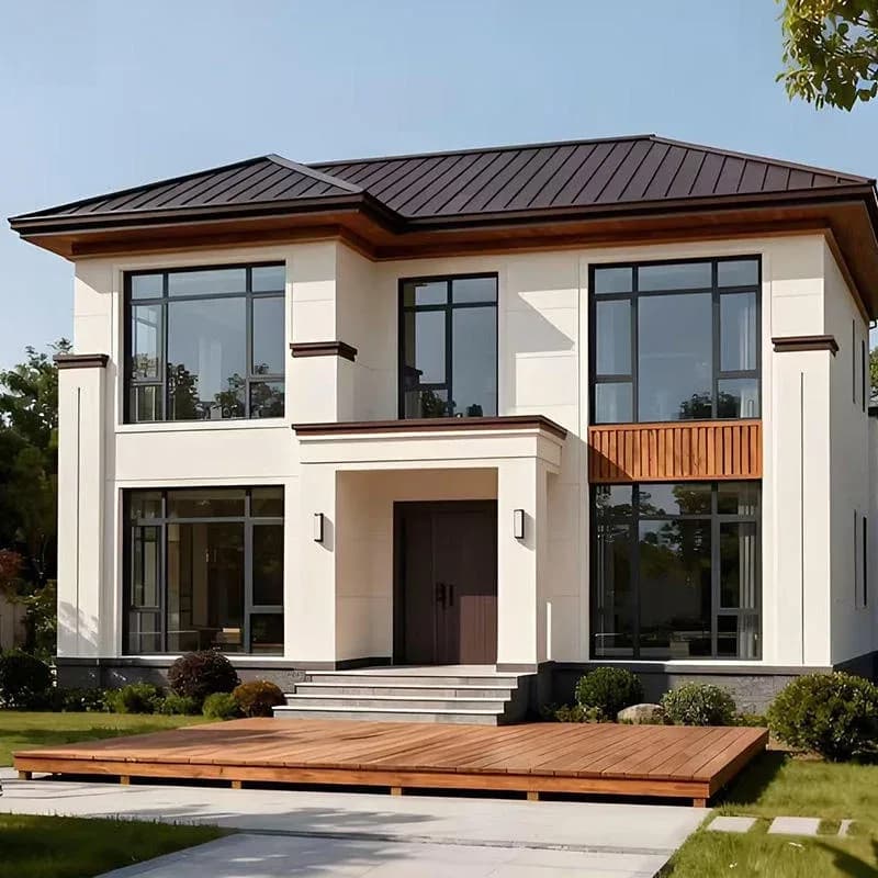 Portable Prefab House Fully Furnished Prefab Houses Mansion 6 Bedroom Contemporary Luxury Estate Villa For Large Family