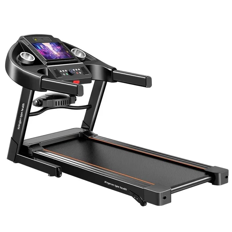 New Home Quiet Foldable Electric Treadmill Fat Burning Electric Lifting Incline Shock Absorption Exercise Programs Heart Rate