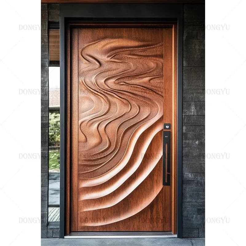 High Quality Modern Design Interior Wooden Doors For Bedroom Safeguarding Home Space Durable Solid Wood Doors