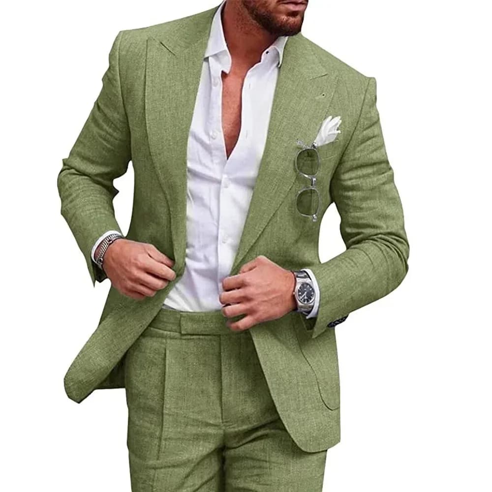 2025 Cross-border Foreign Trade New Two-piece Button Digital Printing Suit Two-piece Custom Suit Men's Suit