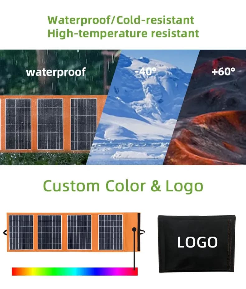 Foldable Solar Panel Waterproof 20w Portable Outdoor Power Solar Charger For Mobile Phone Laptop Power Bank