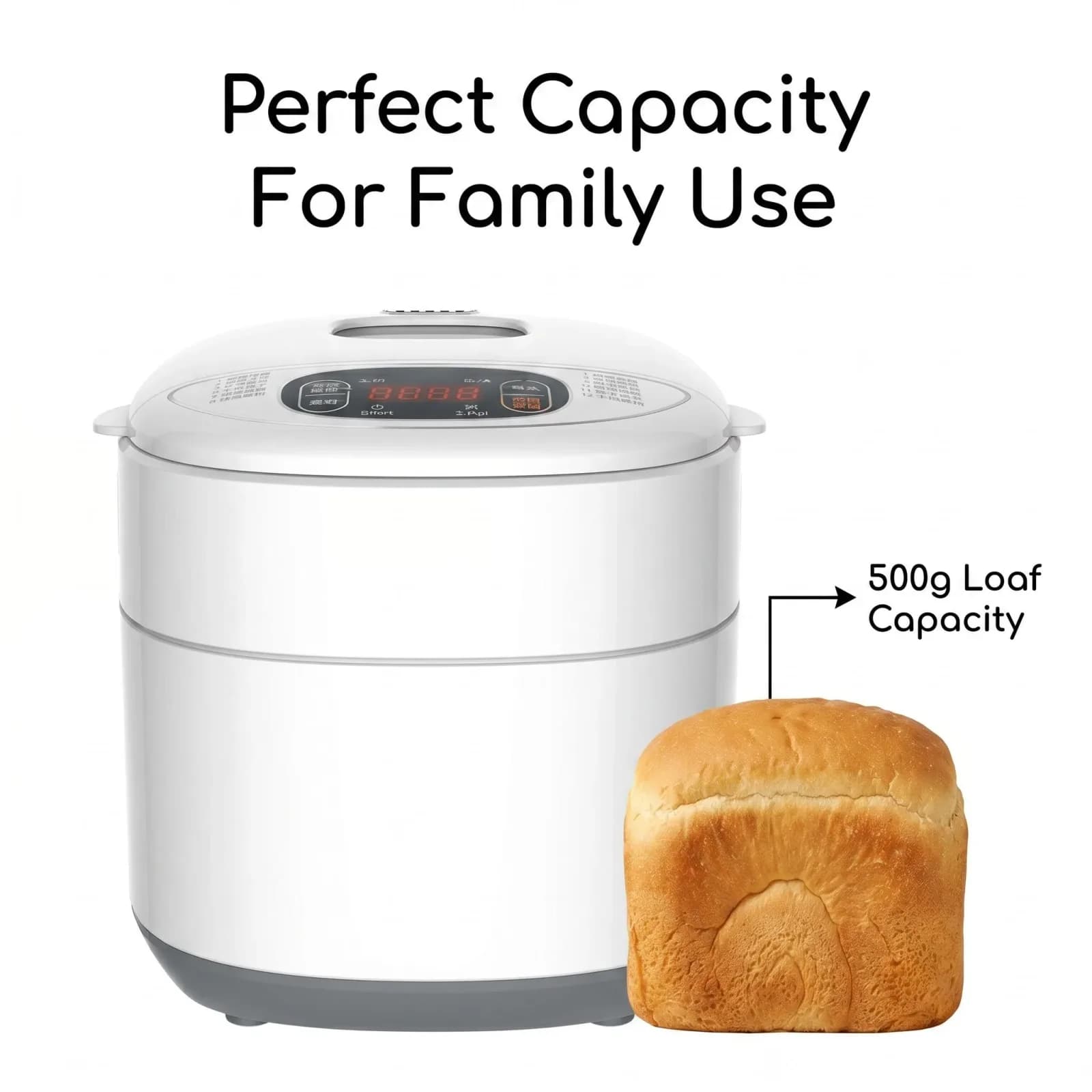 12 Programs 500g Smart Household Bread Maker Automatic Electric With 13h Timer Keep Warm Function And 1 Year Warranty