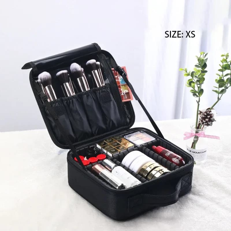 Three Layer Cosmetic Case Large Waterproof Oxford Cloth Manicure Makeup Tools Box Square Travel Makeup Case