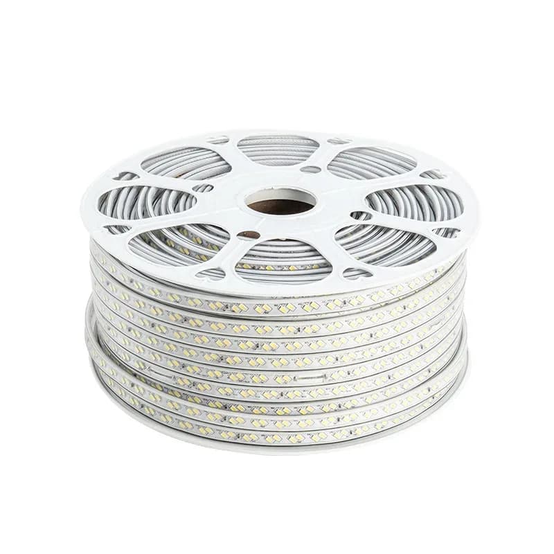 220v High Lumen Luz 5730 Led Strip Light Double Row 120led 100m/roll Ip67 Waterproof Outdoor Landscape Lighting Red Blue Green