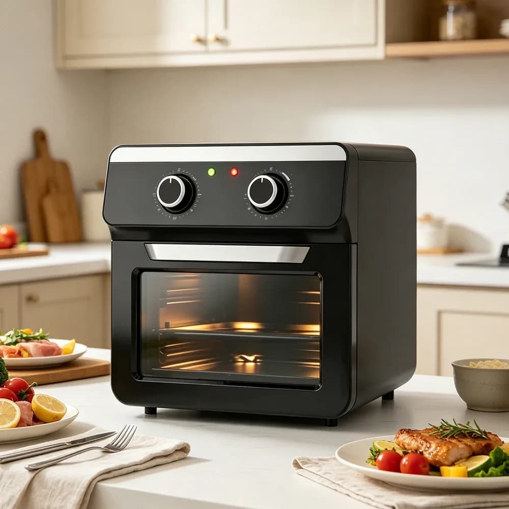 Oem Custom 11.8l Capacity Fully Automatic All-in-one Multifunctional Electric Oven Air Fryer Microwave Stainless Square Luxury