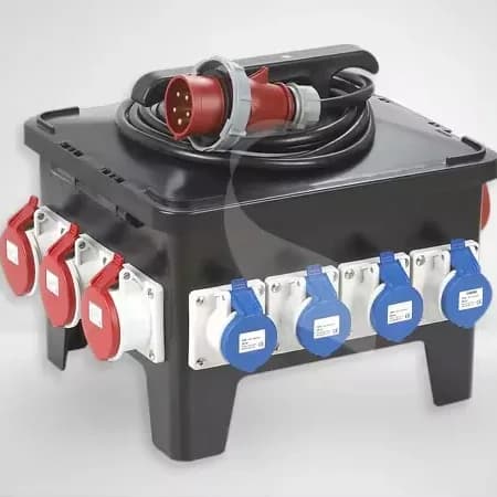 Wholesale Industrial 6-24way Portable Socket Box With Mcb Rcd Circuit Breaker Ip65 Waterproof Construction Site Distribution Box