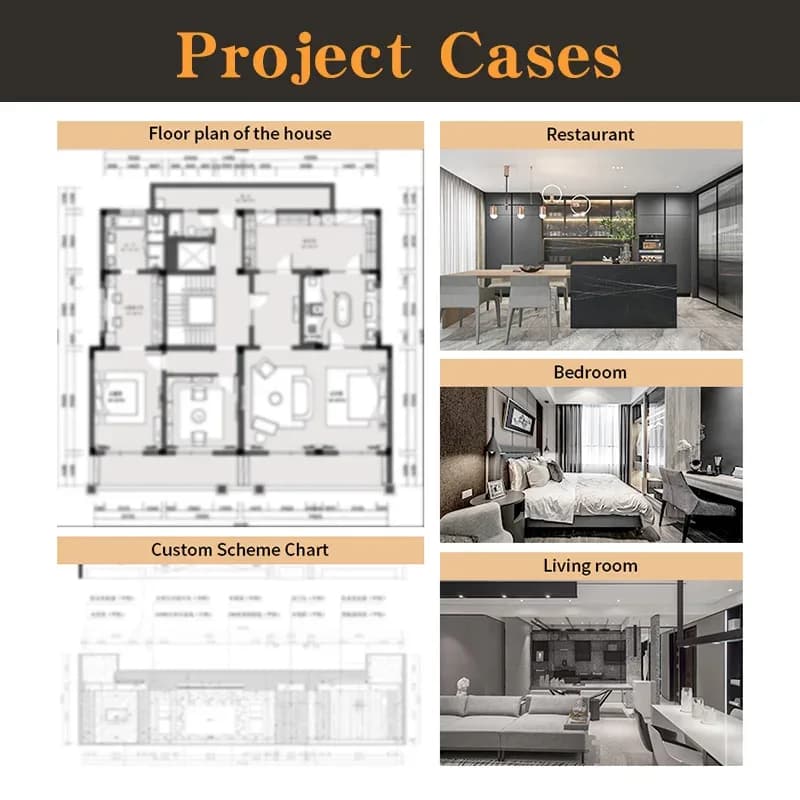 High-end Modern Black Custom Mdf/plywood/melamine Cabinets Built-in Wine Cooler &amp; Marble Wrap Central Island Kitchen Cabinets