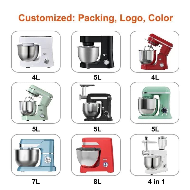 Multi-purpose Mixing Bowl Aid Kneading Machine Milk Shake Mixer Kitchen Dough Robot Petrin Electric Mixer