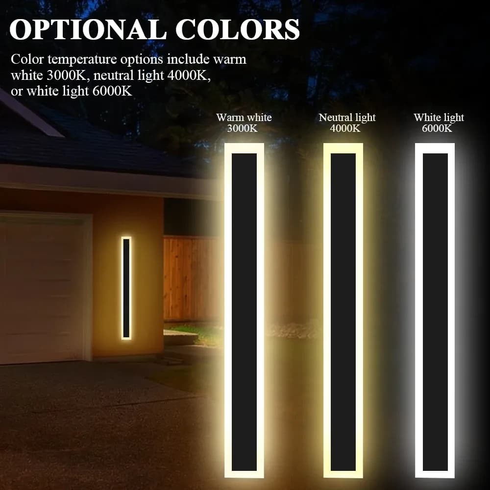 50w 2m Long Building Home House Led Linear Strip Wall Light 3000k Outdoor Exterior Porch Villa Balcony Sconce Led Wall Lamp
