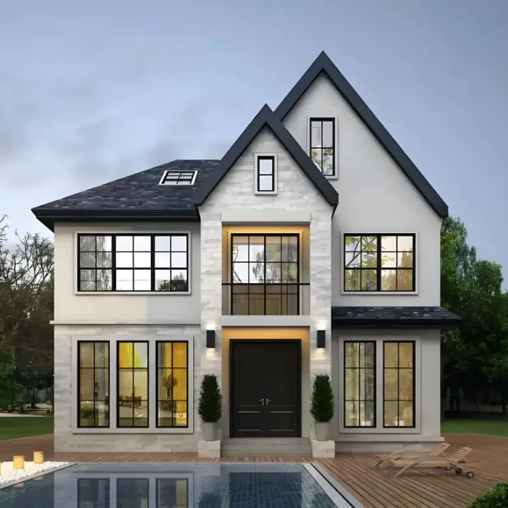 Portable Prefab House Fully Furnished Prefab Houses Mansion 6 Bedroom Contemporary Luxury Estate Villa For Large Family
