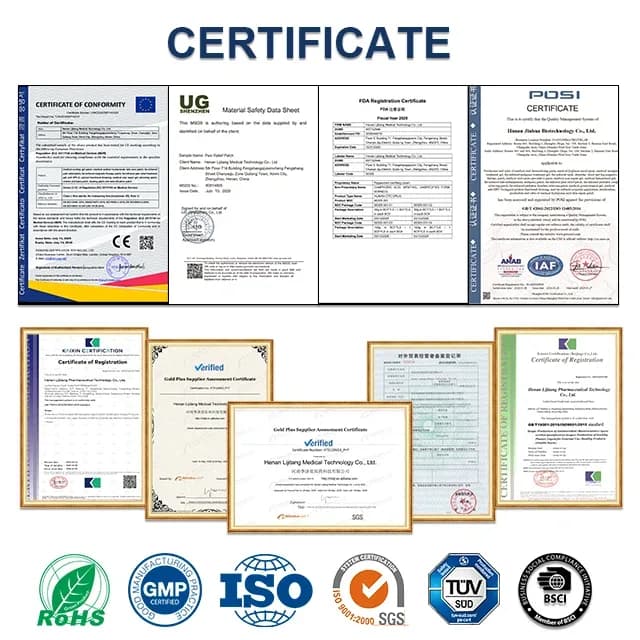 Lijitang Iso Ce Approved Four Side Stretch Back Knee Pain Relief Patch Oem Odm Packaging Stable Adhesion Manufacturer