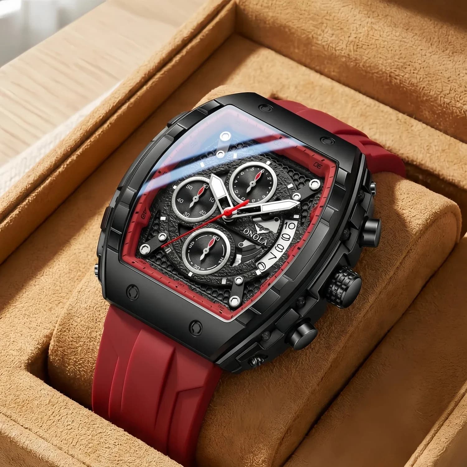 High Quality Fashion Sports Onola Brand Watch For Men Night Light Quartz Chronograph Watch Factory Wholesale Watches
