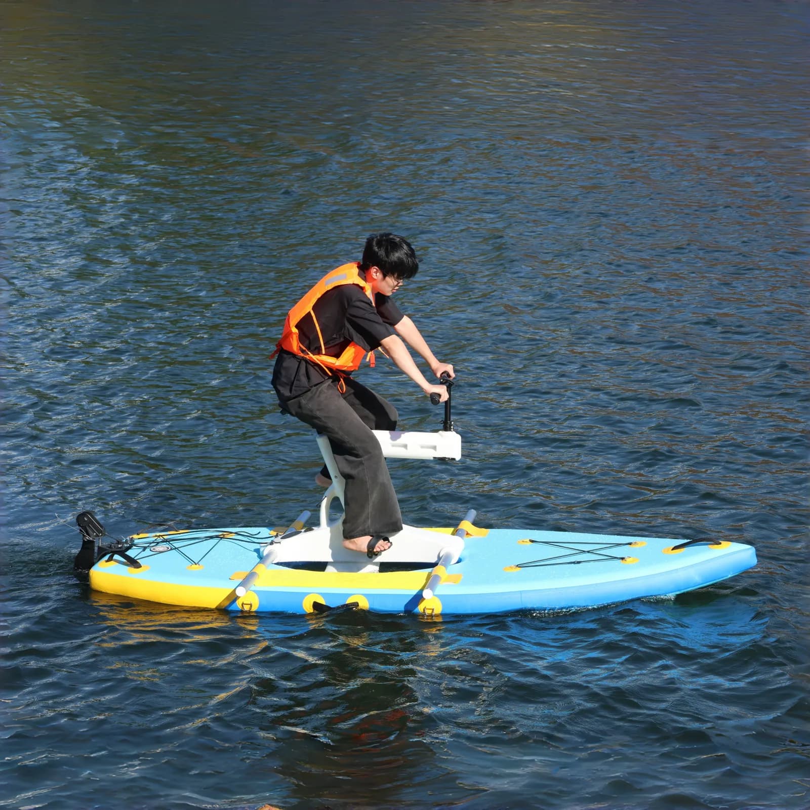 Favorite New Trendy Inflatable Floating One Seated Sea Cycle Water Bike For Sale