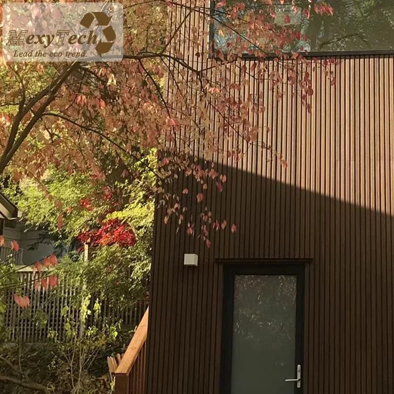 Fireproof Exterior Cladding Facade Wpc Board Wooden Look House Siding Exterior Wall Panels