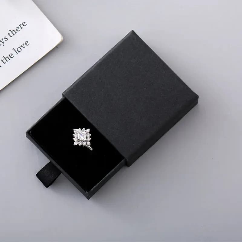 Custom Rigid Paper Jewelry Slide Drawer Boxes Gift Packaging With Logo For Necklaces Rings Earrings Bracelets