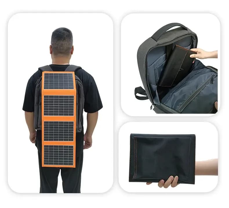 Foldable Solar Panel Waterproof 20w Portable Outdoor Power Solar Charger For Mobile Phone Laptop Power Bank