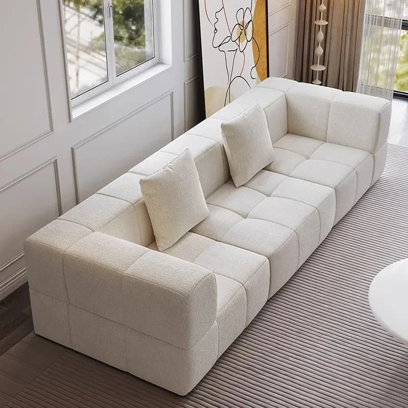 Italian Minimalist Modular Compression Sofa Set Sponge No Frame Foldable Design Vacuum Rolled Packaging For Apartment Hotel Use