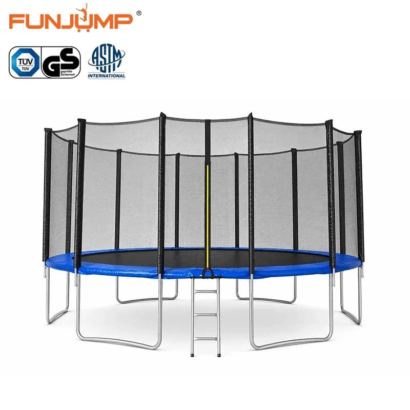 Heavy Duty 16ft Outdoor Trampoline With Protective Net -resistant For Backyard Home & Indoor/outdoor Use For Kids Adults