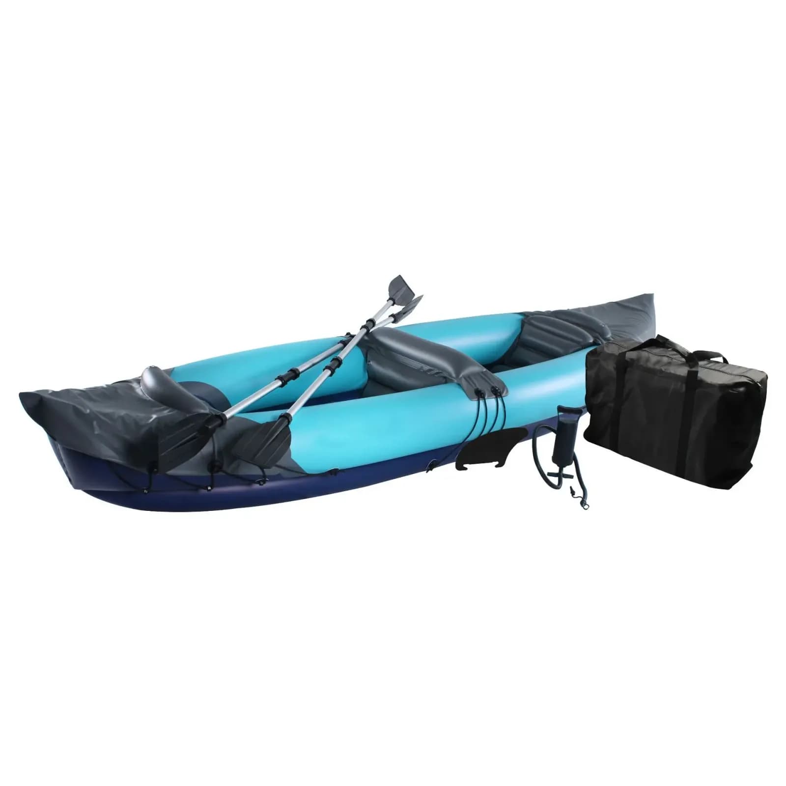 In Stock 2-person Double-person Inflatable Canoe Kayak Fishing Boat Portable Foldable Pvc Boat 400kg Capacity