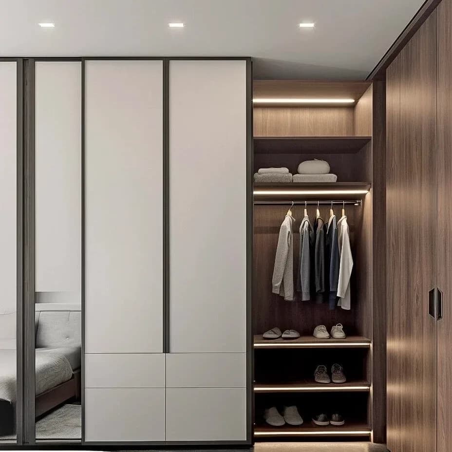 Customized Modern Wardrobes Cabinet Bedroom Furniture Storage Armoire Wardrobe Closet Designs