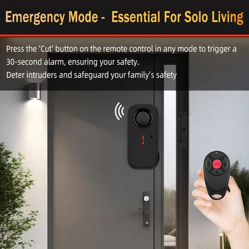 Solo Living Wireless Sensor Door And Window Burglar Alarm Light Remote Control Doorbell Emergency Anti-theft Door Alarm