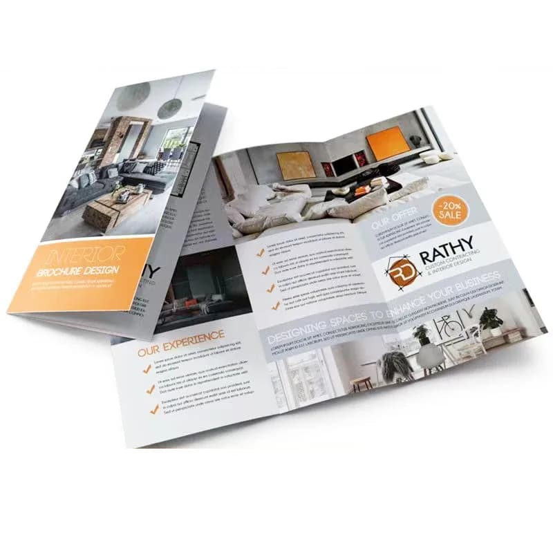 Hot Selling Custom Size Folded Booklet Printing With Personal Design 157/200/250gsm Paper Printing Flyers Pamphlet